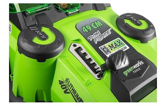 Газонокосилка аккумуляторная Greenworks G40LM49DB Twin Force