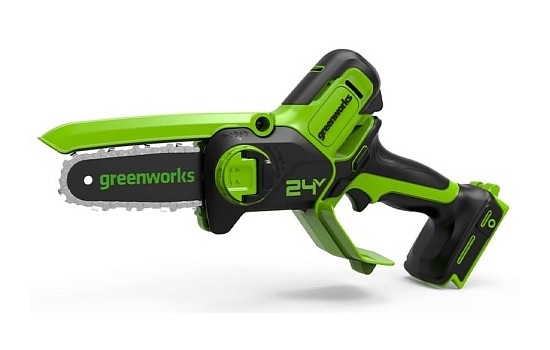 Аккумуляторная цепная мини пила Greenworks GD24CSMNX