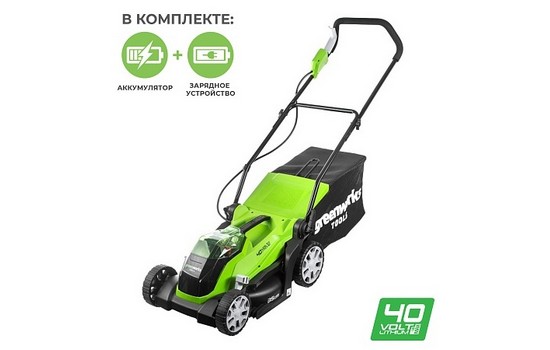 Газонокосилка аккумуляторная Greenworks G40LM35K4