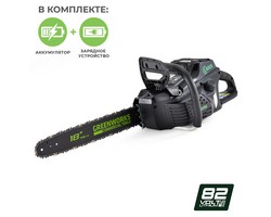 Аккумуляторная цепная пила Greenworks GС82CSK2