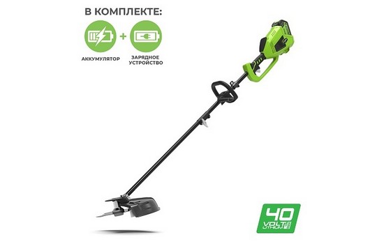 Аккумуляторный триммер Greenworks GD40BCK4