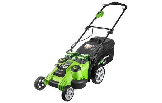 Газонокосилка аккумуляторная Greenworks G40LM49DB Twin Force