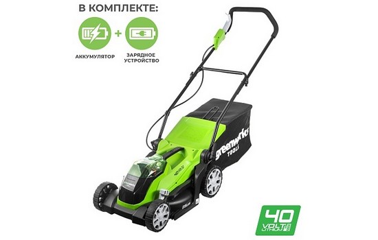 Газонокосилка аккумуляторная Greenworks G40LM35K2