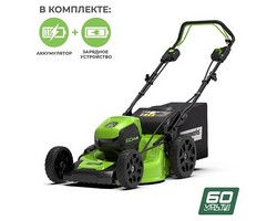 Газонокосилка аккумуляторная Greenworks GD60LM46SPK4