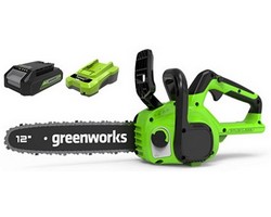 Аккумуляторная цепная пила Greenworks GD24CS30K2