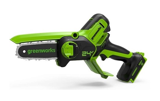 Аккумуляторная цепная мини пила Greenworks G24MCS10