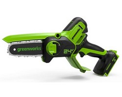 Аккумуляторная цепная мини пила Greenworks GD24CSMNX