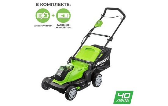 Газонокосилка аккумуляторная Greenworks G40LM41K4