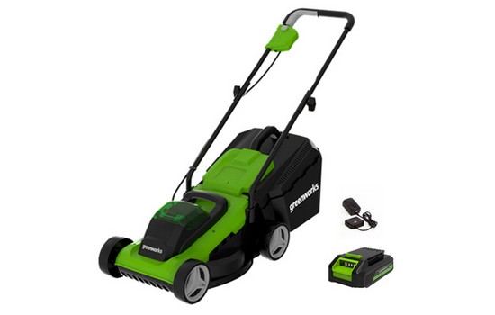 Газонокосилка аккумуляторная Greenworks G24LM33K2